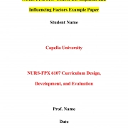 NURS FPX 6107 Assessment 2 Course Development and Influencing Factors