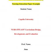 NURS FPX 6107 Assessment 3 Curriculum Evaluation