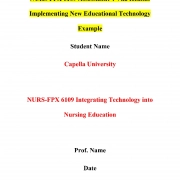 NURS FPX 6109 Assessment 4 Vila Health: Implementing New Educational Technology