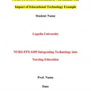 NURS FPX 6109 Assessment 2 Vila Health: The Impact of Educational Technology
