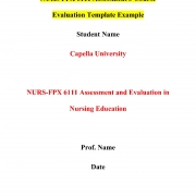 NURS FPX 6111 Assessment 3 Course Evaluation Template