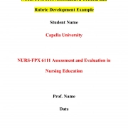NURS FPX 6111 Assessment 2 Criteria and Rubric Development