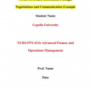 NURS FPX 6216 Assessment 3 Budget Negotiations and Communication