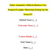 Fisker Automotive Midterm Business Case Proposal Example: Marketing Strategy for the Ocean EV